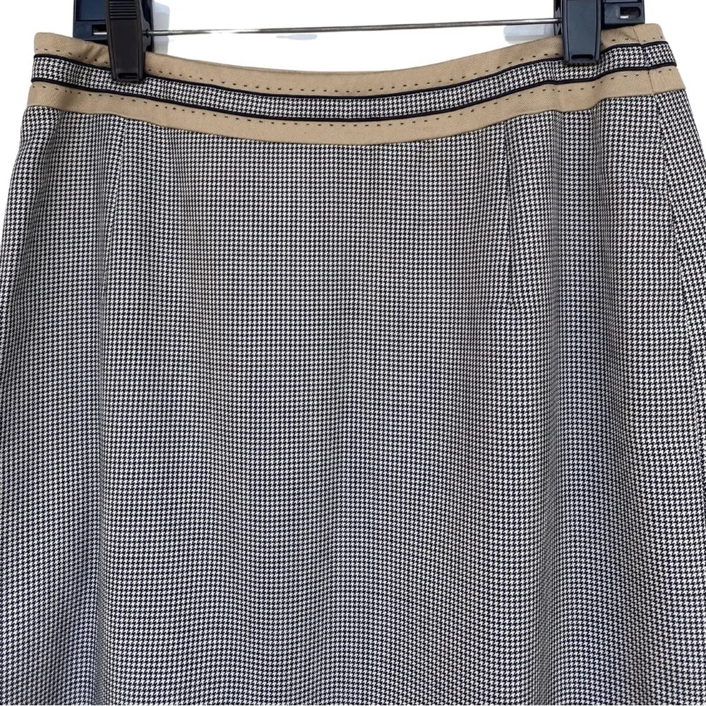 CARLISLE Vintage Houndstooth Fluted Pencil Skirt